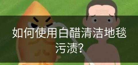 如何使用白醋清洁地毯污渍？(如何使用白醋清洁地毯污渍呢)